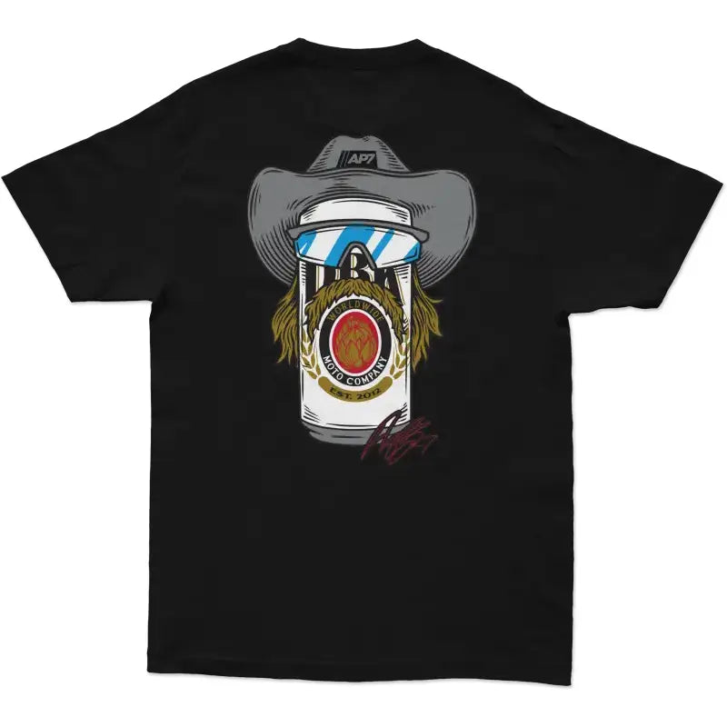 Stache Mullet Moto Tee Black 2x - DBK