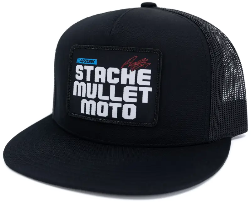 Stache Mullet Moto 2fifty Hat Black - DBK