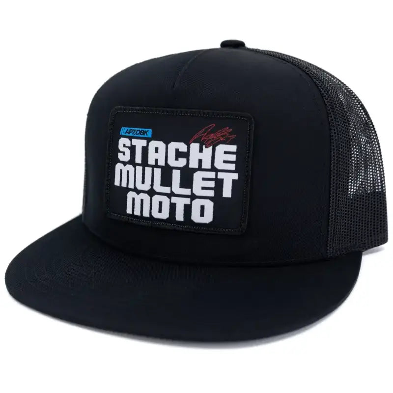 Stache Mullet Moto 2fifty Hat Black - DBK
