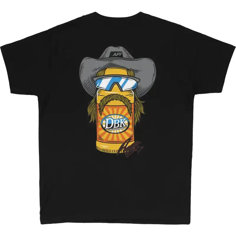 Stache Mullet Moto Youth Tee Black Yx - DBK