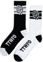 Stacked Socks 2 Pack Black And White - DBK