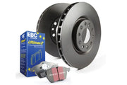 Car brake rotors and pads with packaging from Stage 1 Kits Ultimax2 thermic black coating