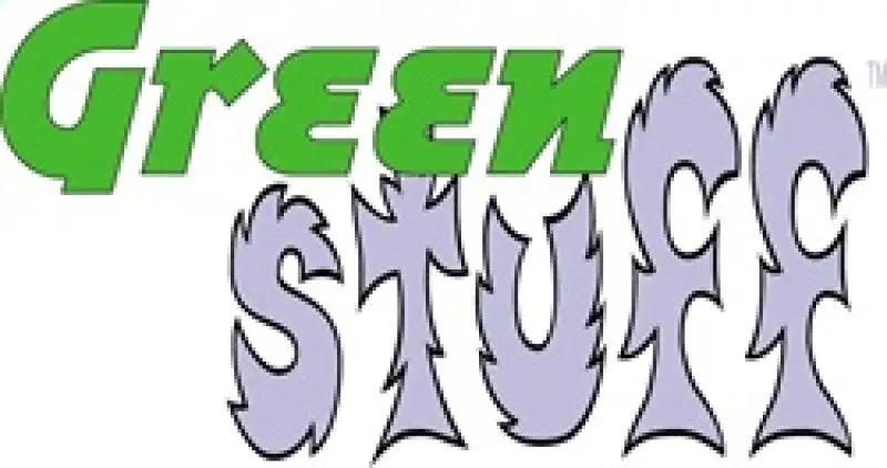 Logo for Green Stuff with green and light purple jagged outlines, from Stage 14 Kits Greenstuff6000