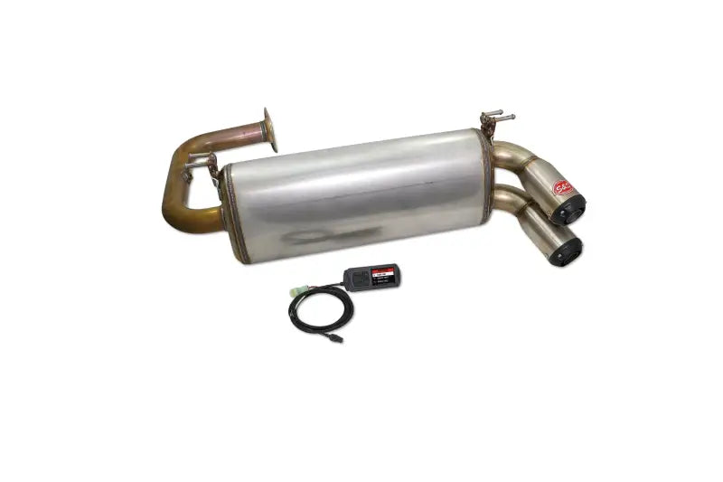Stainless steel car exhaust system with dual tips and control module for truck accessories