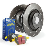 Car brake rotors and pads from Stage 9 Kits Yellowstuff and USR Rotors with thermic black coating