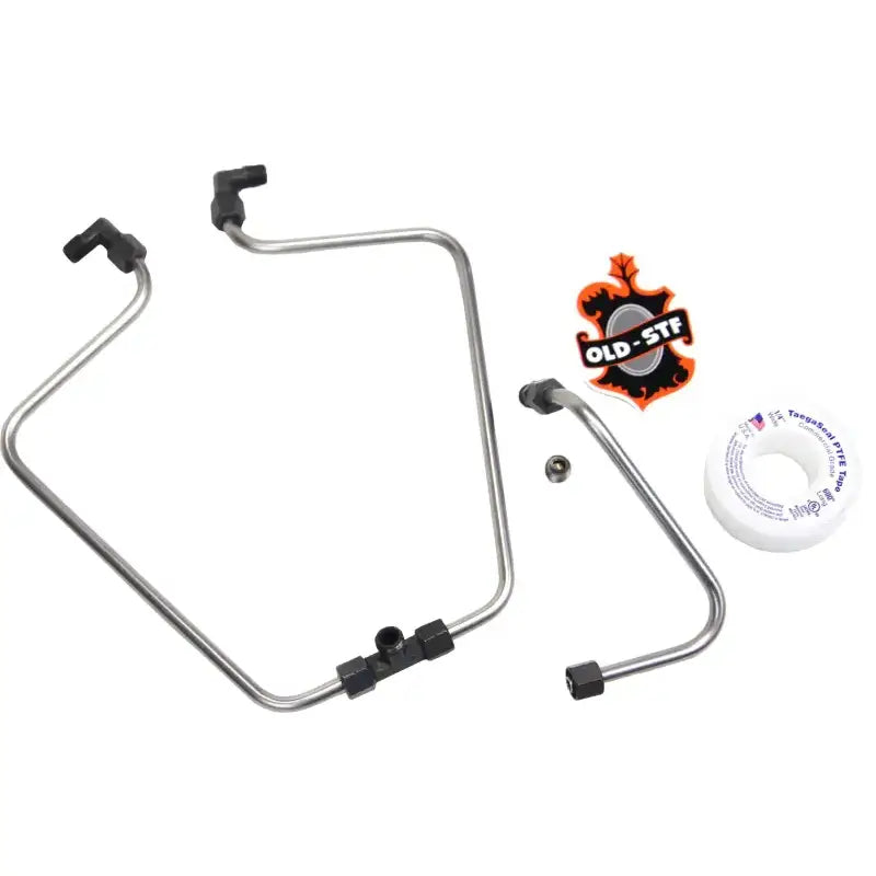 OLD STF Stainless/Black Rocker Box Split Oil Line