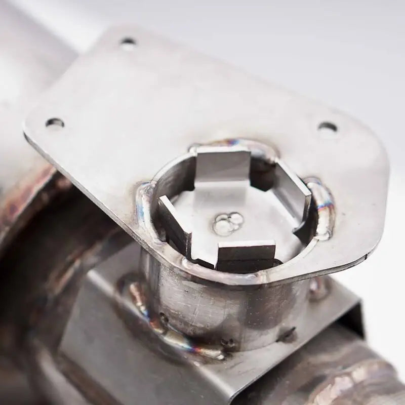 Stainless Works CA16RVMKSFCR Stainless Works 2016+ Chevy Camaro SS 3in Redline Factory Connect Axle Back w/Valve & 4in Quad Tips - CA16RVMKSFCR