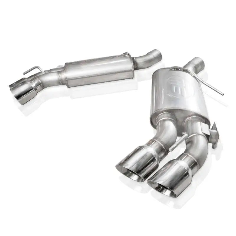 Stainless Works CA16RVMKSFCR Stainless Works 2016+ Chevy Camaro SS 3in Redline Factory Connect Axle Back w/Valve & 4in Quad Tips - CA16RVMKSFCR