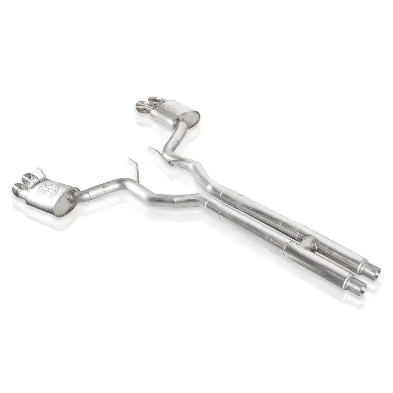 Stainless Works 2018+ Ford Mustang GT 3in Redline Series Catback H-Pipe w/Active Valves & Quad Tips - M18CBHFCV