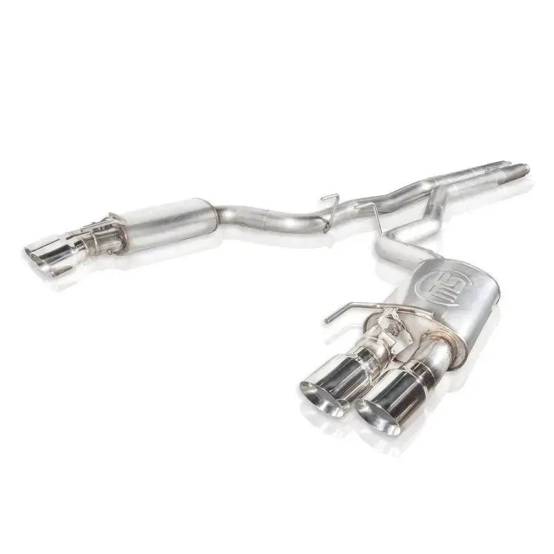 Stainless Works 2018+ Ford Mustang GT 3in Redline Series Catback H-Pipe w/Active Valves & Quad Tips - M18CBHFCV