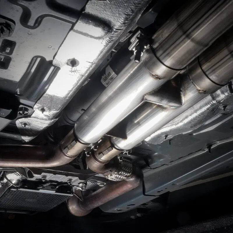 Stainless Works M18CBHFCV Stainless Works 2018+ Ford Mustang GT 3in Redline Series Catback H-Pipe w/Active Valves & Quad Tips - M18CBHFCV