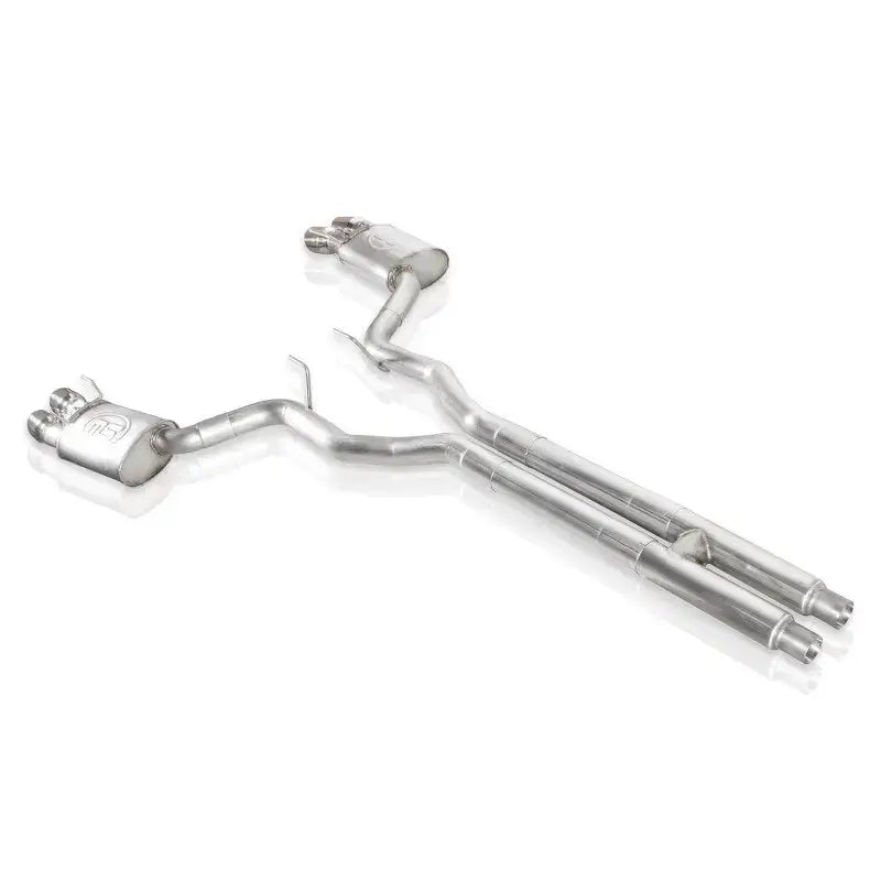 Stainless Works 2018+ Ford Mustang GT 3in Redline Series Catback H-Pipe w/Active Valves & Quad Tips - M18CBHFCV