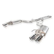 Stainless Works M18CBHFCV Stainless Works 2018+ Ford Mustang GT 3in Redline Series Catback H-Pipe w/Active Valves & Quad Tips - M18CBHFCV