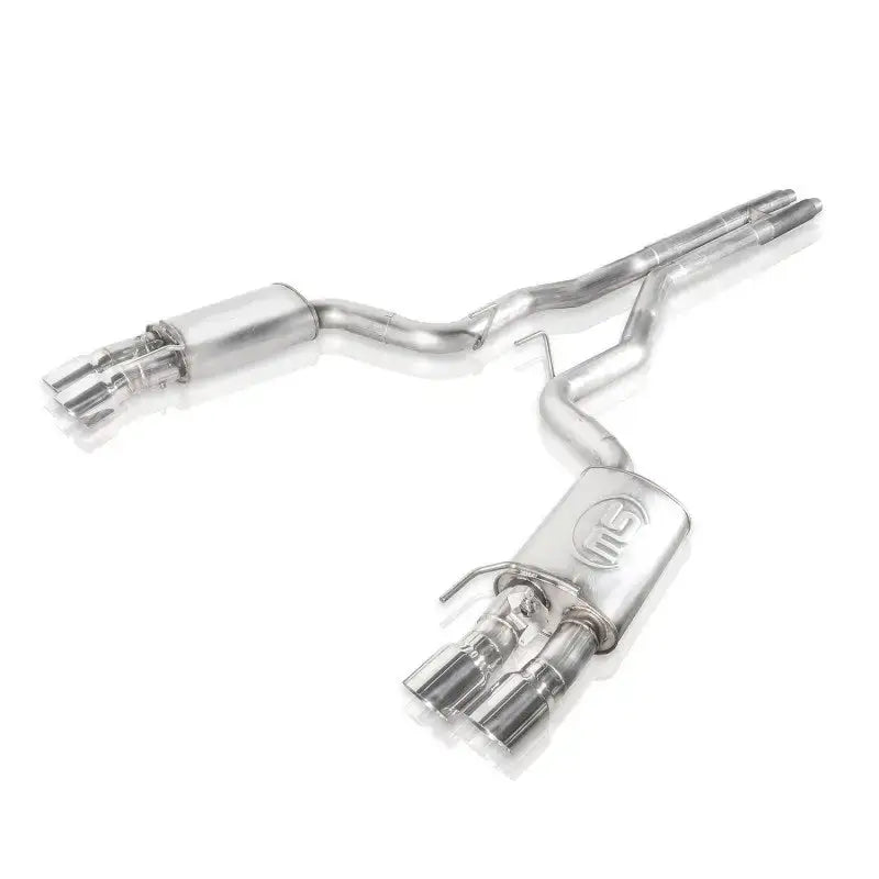 Stainless Works 2018+ Ford Mustang GT 3in Redline Series Catback H-Pipe w/Active Valves & Quad Tips - M18CBHFCV