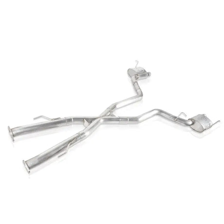 Stainless Works 2018 Jeep TrackHawk 6.2L 3in Catback System X-Pipe Turbo S-Tube Muffler Stock Exit 