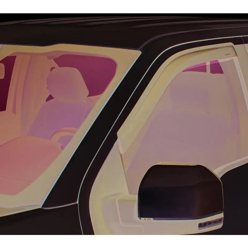 Stampede 6154-2 Stampede 1992-2006 Ford E-150 In-Channel Ventvisor Only Tape-Onz Sidewind Deflector 2pc - Smoke
