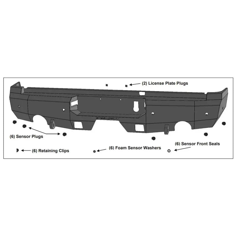 Steelcraft Convenient D-Ring Shackle Mounts Bumper 76-22270 - 19-24 Ram 1500 Incl. Rebel Textu