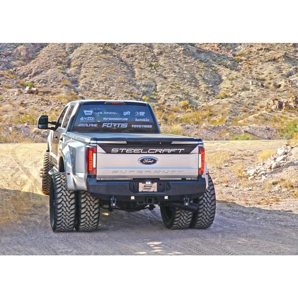 Steelcraft Built-In Sensor Cutout Bumper 76-21380 - Black Fortis Rear Textured