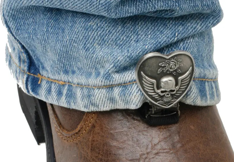 Clips For Stirrup/Strap Boots Heart/Skull - RYDER CLIPS