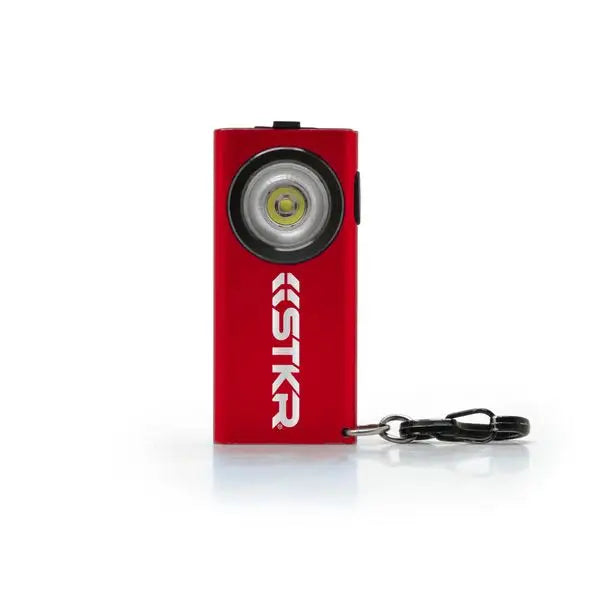 STKR Concept Removable Low-Profile Pocket Clip Flashlight 14264 - Red Slim Jimmy Keychain Flashlight-Red