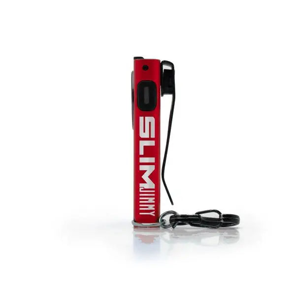 STKR Concept Removable Low-Profile Pocket Clip Flashlight 14264 - Red Slim Jimmy Keychain Flashlight-Red