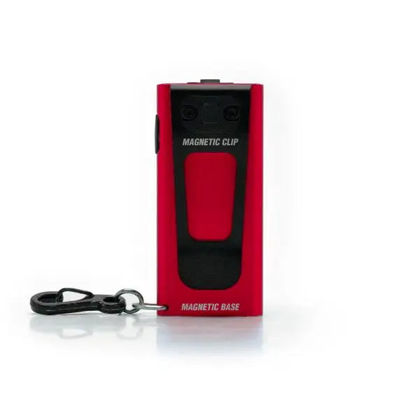 STKR Concept Removable Low-Profile Pocket Clip Flashlight 14264 - Red Slim Jimmy Keychain Flashlight-Red