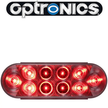 Oval red LED light for STL82RCB Optronics LED tail light with clear lens