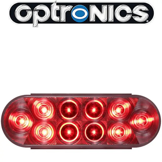 Oval red LED light for STL82RCB Optronics LED tail light with clear lens