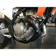 Motorcycle engine with carbon fiber exhaust guard for Stock Header Gas Hus KTM bikes