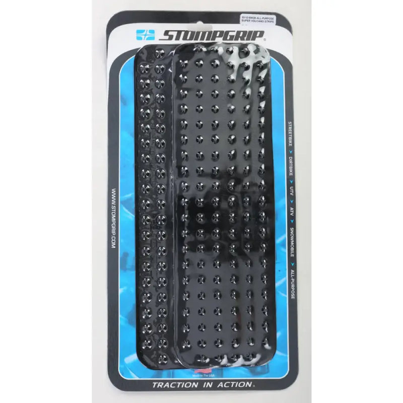 STOMPGRIP 2/Pk Stompgrip Strips Black Super Volcano for Powersports