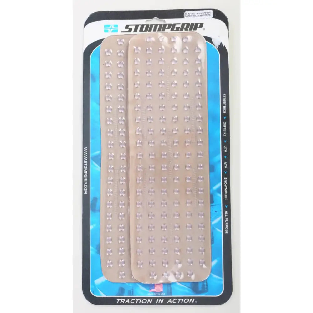 STOMPGRIP 2/Pk Stompgrip Strips Clear Super Volcano for Powersports