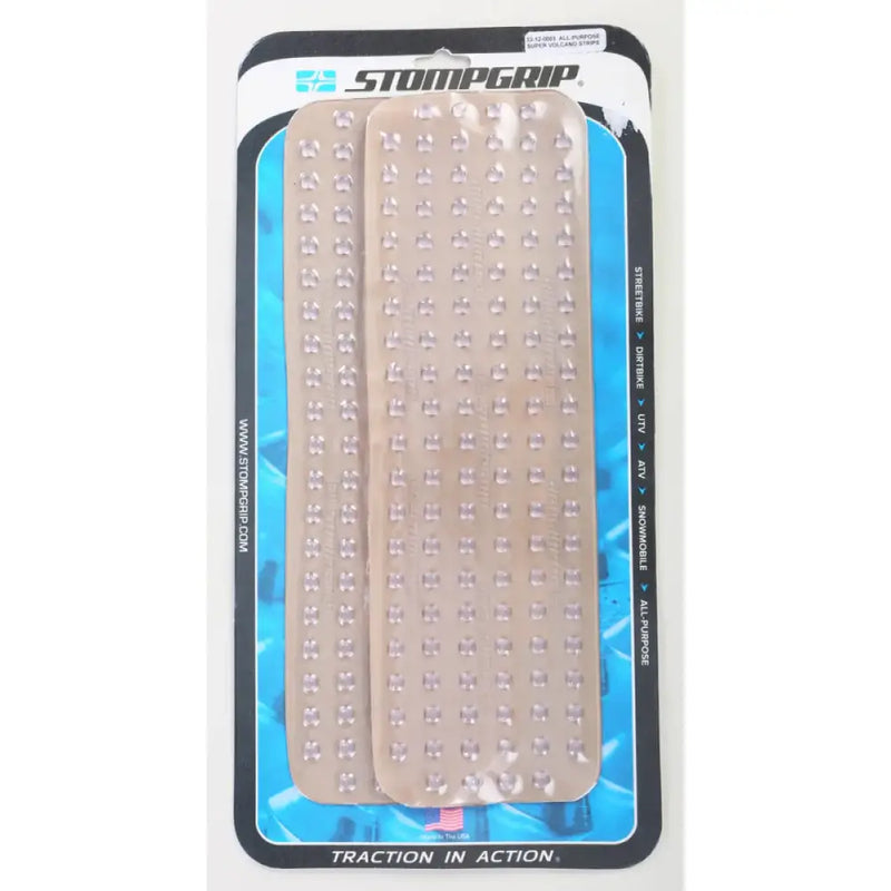STOMPGRIP 2/Pk Stompgrip Strips Clear Super Volcano for Powersports