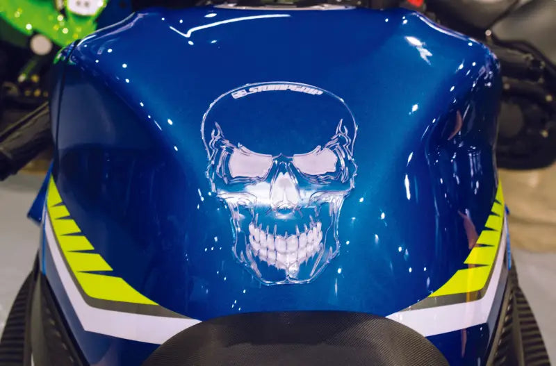 51-02-1002 Stompgrip Tank Pad Skull Clear/White