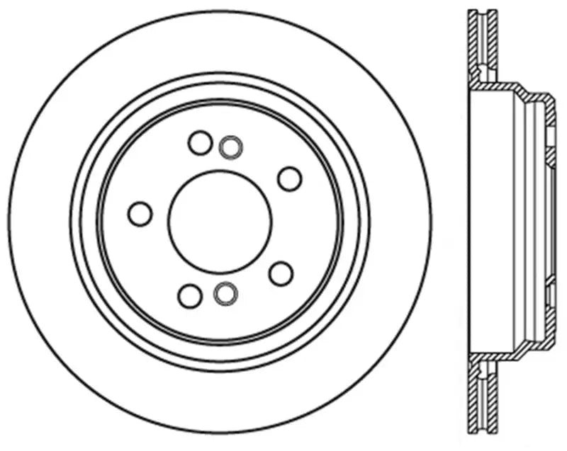 StopTech 00-03 BMW M5 (E39) Slotted & Drilled Left Rear Rotor 
