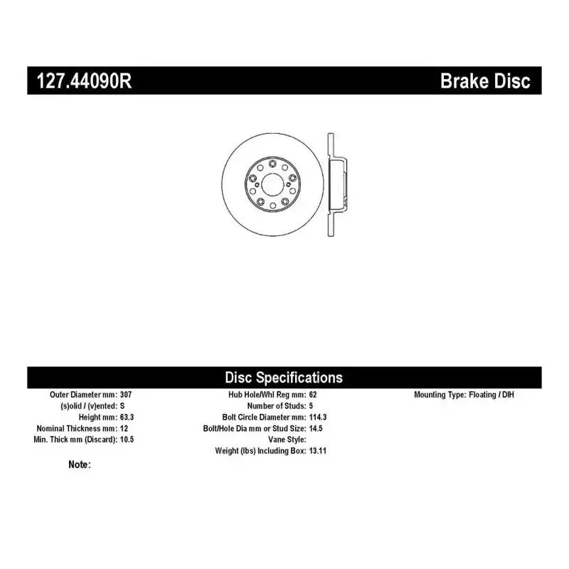 StopTech 00-05 Lexus IS300 / 02-09 Lexus SC430 / 98-05 GS300/GS350/GS400/GS430/GS450H SportStop Slo 
