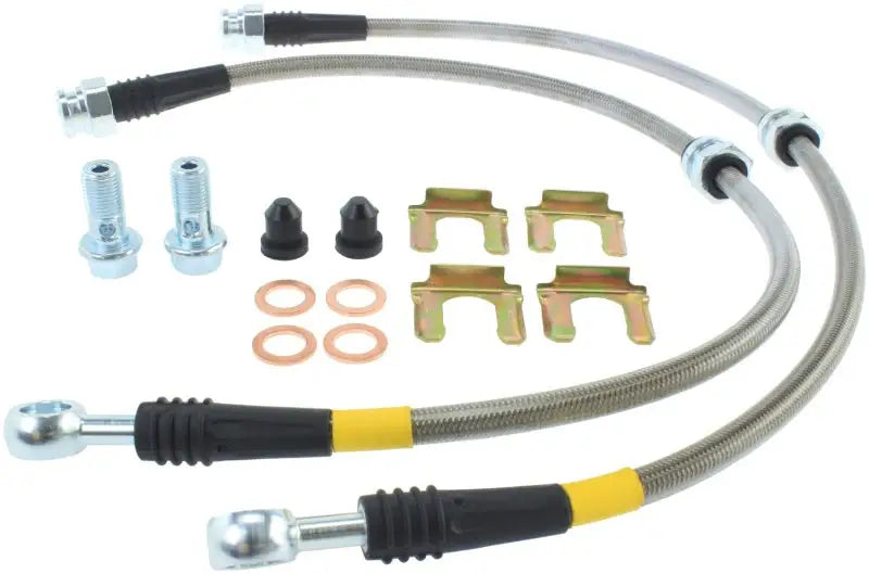 Braided stainless steel brake lines for Mitsubishi Eclipse front brakes hardware upgrade