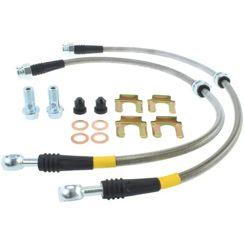 Braided stainless steel brake lines for Mitsubishi Eclipse front brakes hardware upgrade
