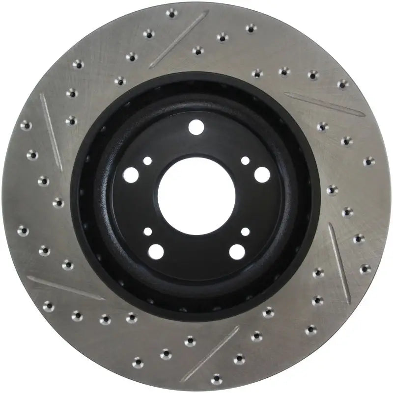 StopTech 02-06 Acura RSX Type S / 06-09 Honda Civic Si Slotted & Drilled Left Front Rotor 