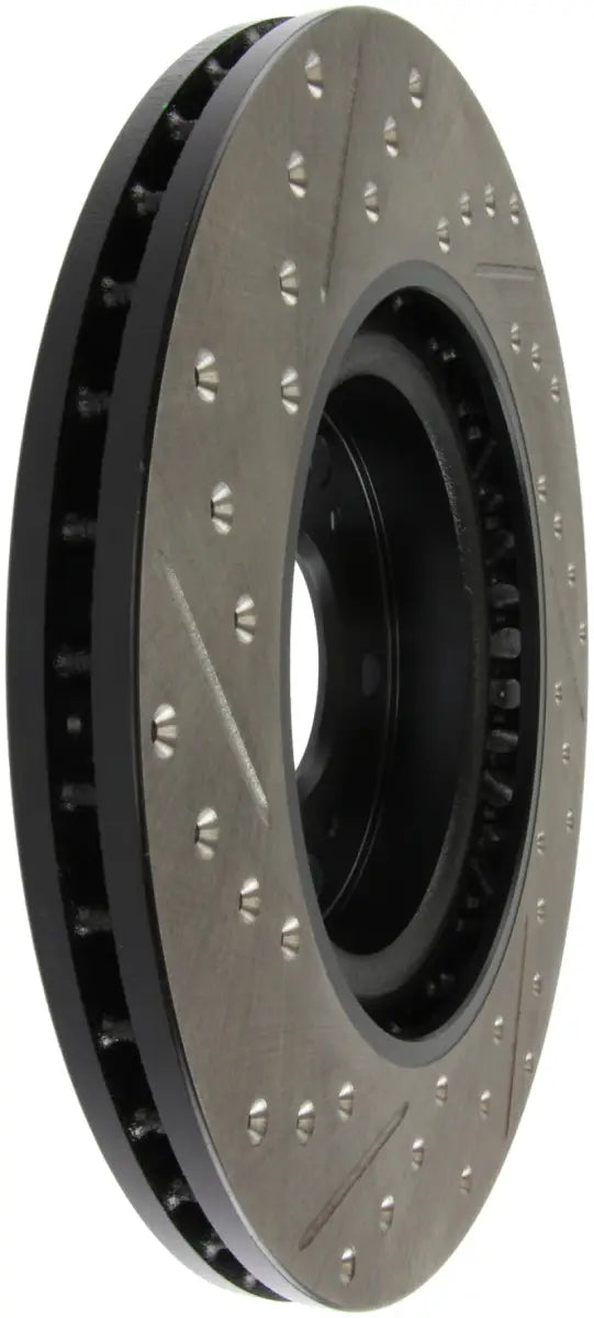 StopTech 02-06 Acura RSX Type S / 06-09 Honda Civic Si Slotted & Drilled Left Front Rotor 