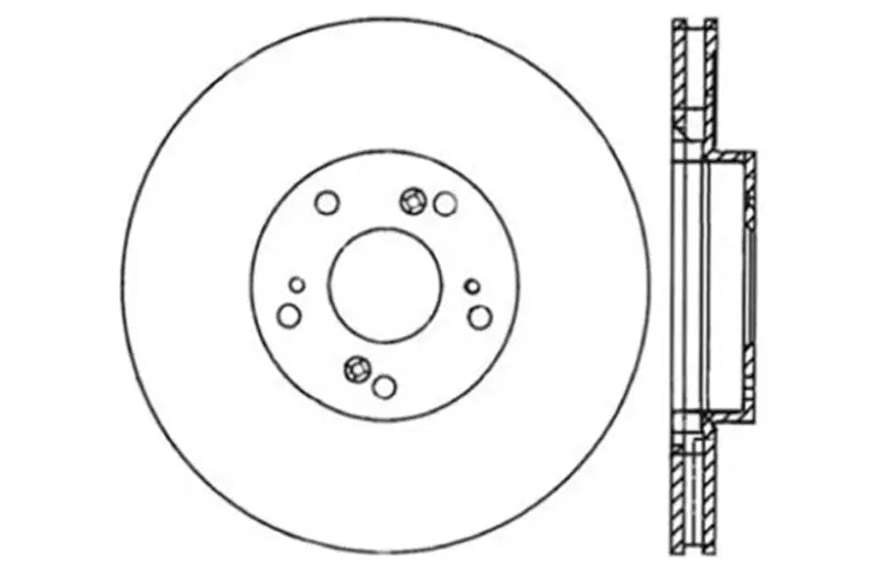 StopTech 02-06 Acura RSX Type S / 06-09 Honda Civic Si Slotted & Drilled Left Front Rotor 