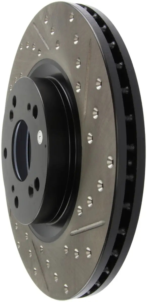 StopTech 02-06 Acura RSX Type S / 06-09 Honda Civic Si Slotted & Drilled Left Front Rotor 