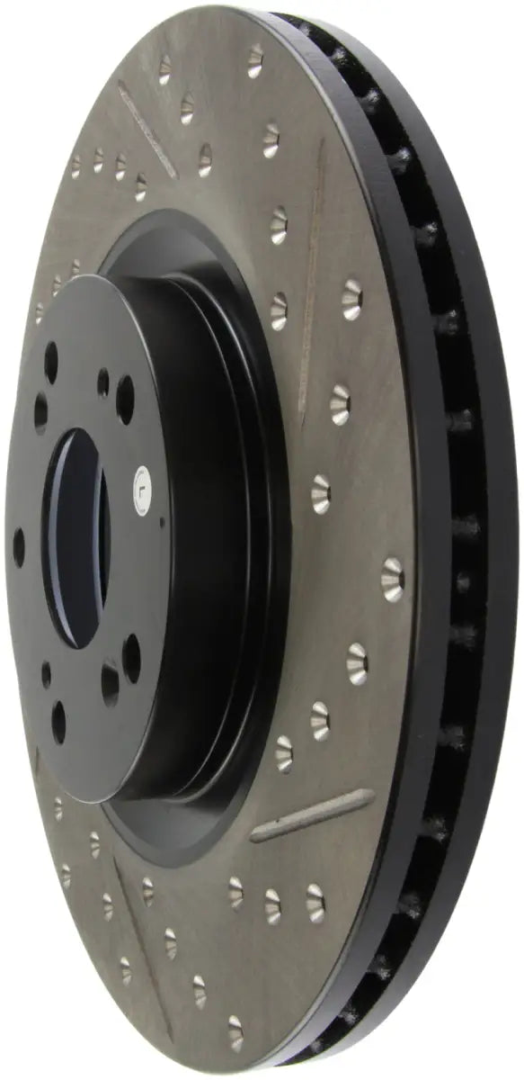 StopTech 02-06 Acura RSX Type S / 06-09 Honda Civic Si Slotted & Drilled Left Front Rotor 