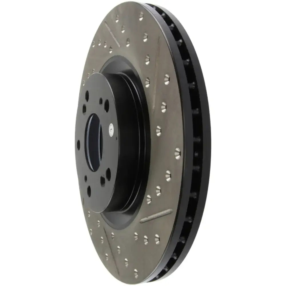 StopTech 02-06 Acura RSX Type S / 06-09 Honda Civic Si Slotted & Drilled Left Front Rotor 