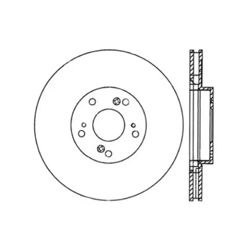 StopTech 02-06 Acura RSX Type S / 06-09 Honda Civic Si Slotted & Drilled Left Front Rotor 