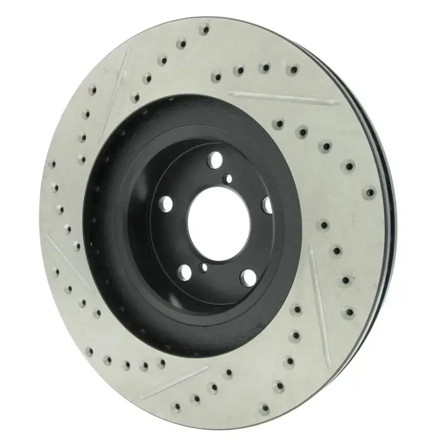 StopTech 02-10 Subaru WRX Slotted & Drilled Left Front Rotor (exc. STi) 
