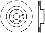 StopTech 02-10 Subaru WRX Slotted & Drilled Left Front Rotor (exc. STi) 