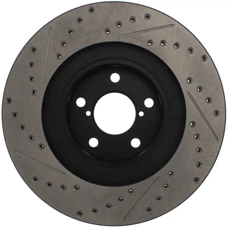 StopTech 02-10 Subaru WRX Slotted & Drilled Right Front Rotor (exc. STi) 