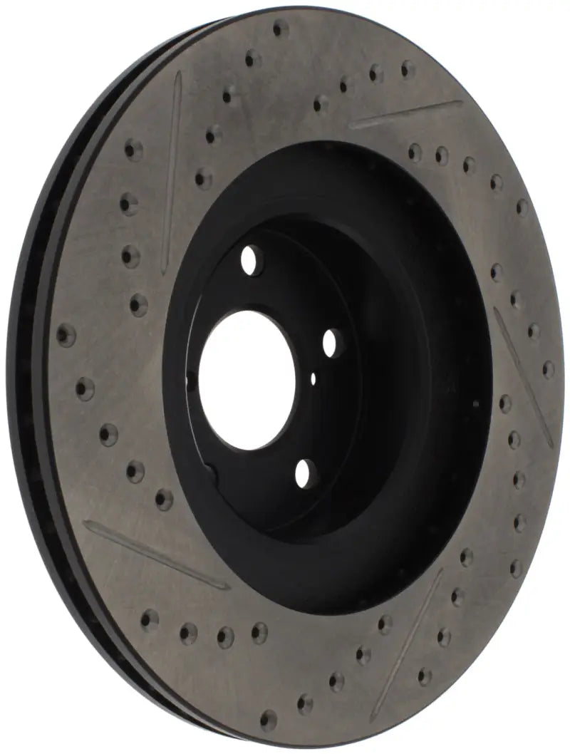 StopTech 02-10 Subaru WRX Slotted & Drilled Right Front Rotor (exc. STi) 