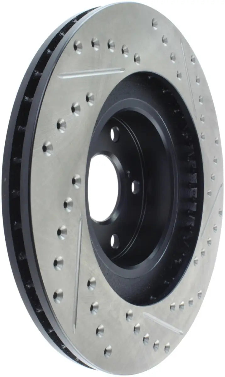 StopTech 02-10 Subaru WRX Slotted & Drilled Right Front Rotor (exc. STi) 