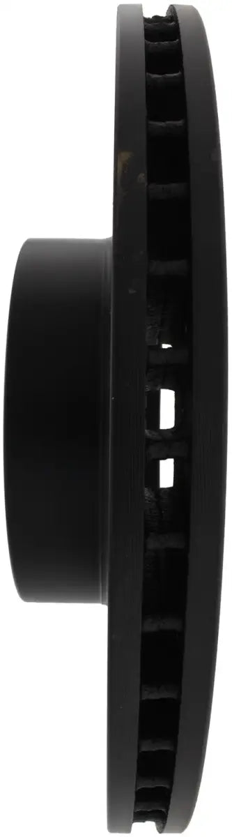 Black vented brake rotor for WRX drilled left front vehicle upgrade